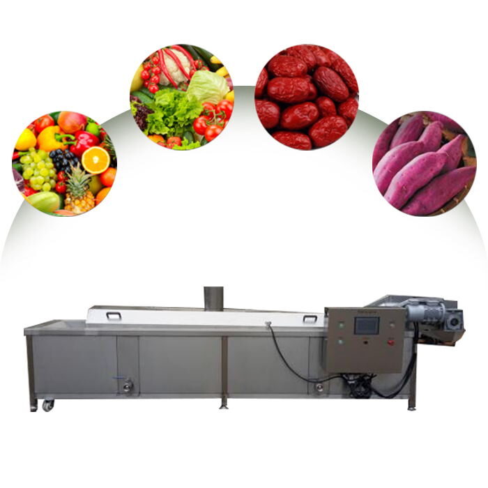 Machine à blanchir les légumes en continu