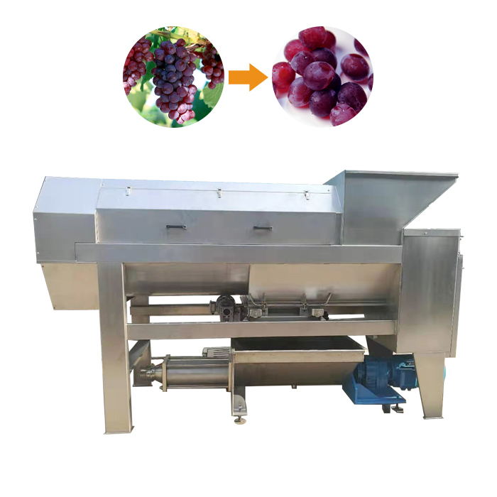 Máquina trituradora de desengace de uva