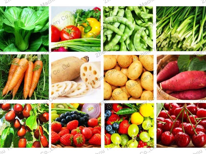 De nombreux légumes peuvent être traités avec une machine à laver les légumes